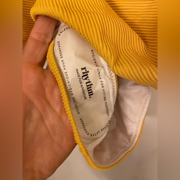 NWT Rhythm. Swim Free People Palm Springs Ribbed One Piece Swimsuit Marigold XL - Picture 8 of 8